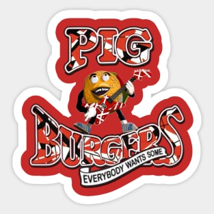 Pig Burgers with Mascot VH-ized! Sticker